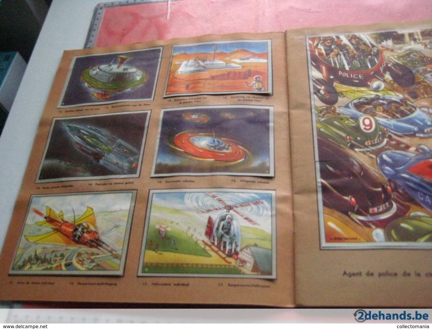 Original Album Science Fiction, Complete Set  Year 2000, Chocolat AIGLON , 1950, Striptekenaar Goetgeluck S.F.  Excelent - Aiglon