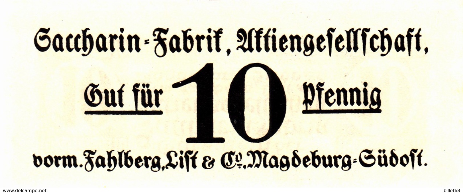 Billet Allemand - 10 Pfennig - Magdeburg - Lokale Ausgaben