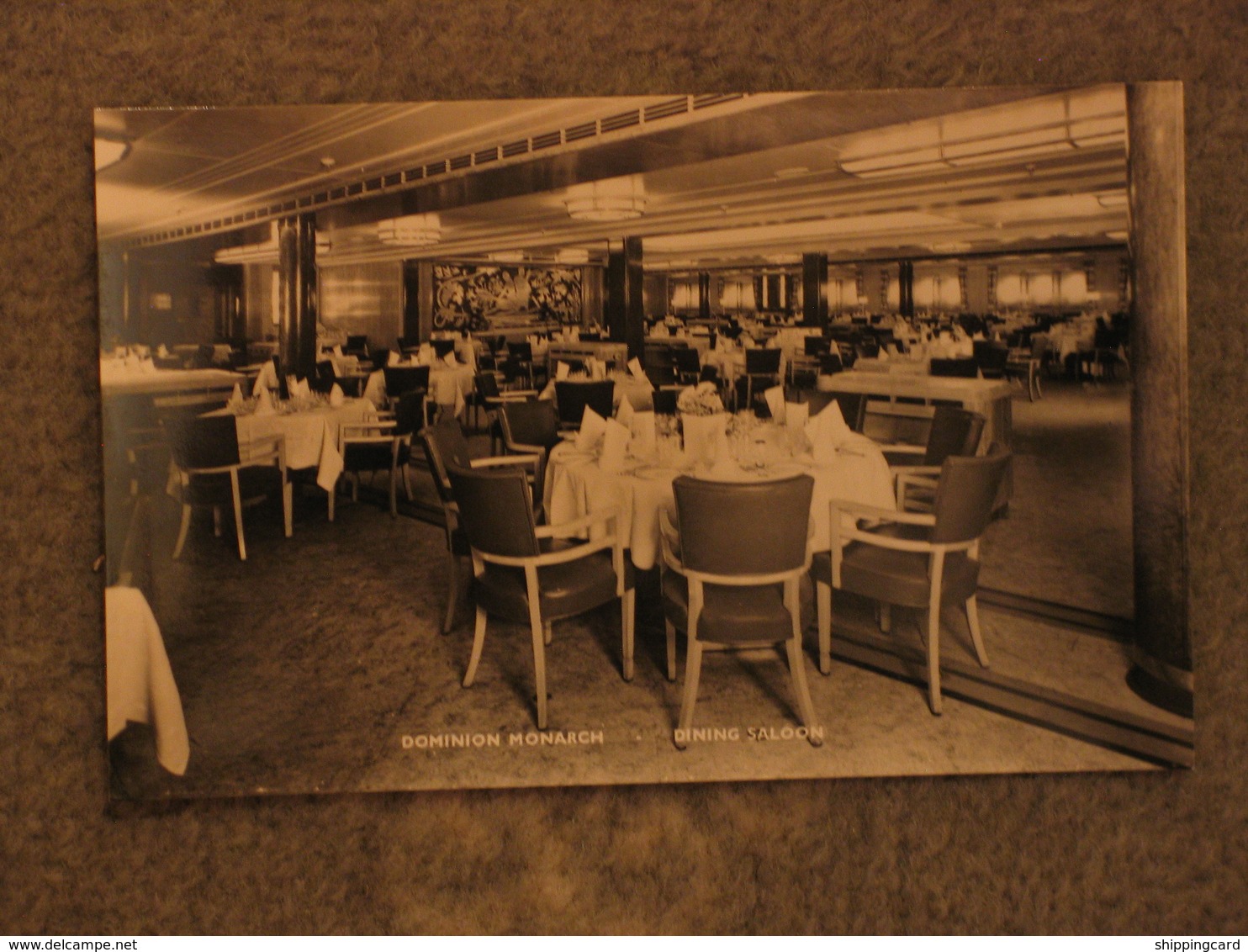 SHAW SAVILL DOMINION MONARCH DINING SALOON - OFFICIAL, RP - Steamers