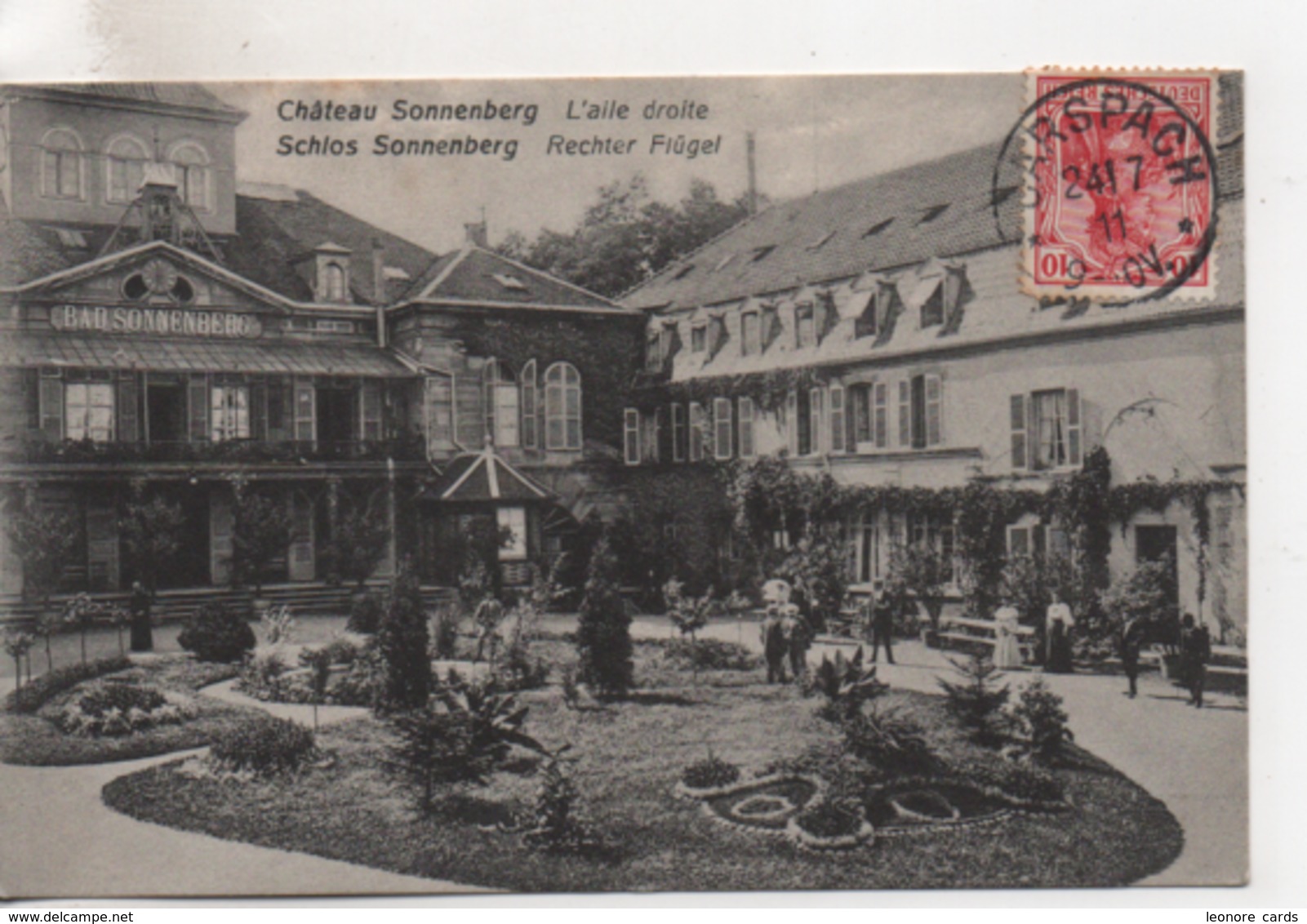 Cpa.68.1911.Sonnenberg.Château.L'Aile Droite.animé Personnages - Andere & Zonder Classificatie