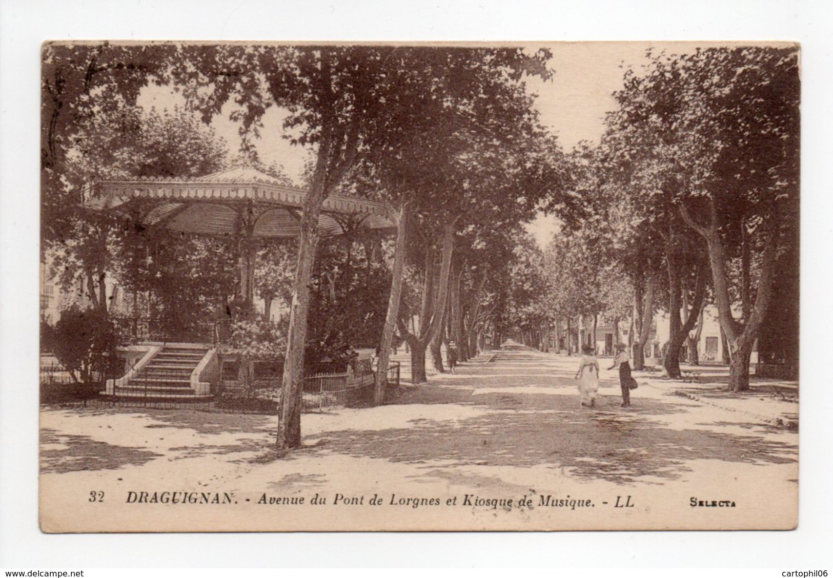 - CPA DRAGUIGNAN (83) - Avenue Du Pont De Lorgnes Et Kiosque De Musique 1925 - Editions Lévy N° 32 - - Draguignan