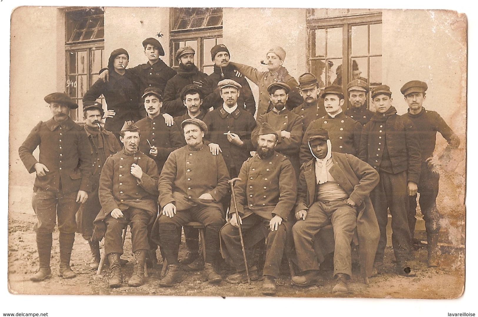 CPA ALLEMAGNE CARTE PHOTO HEUBERG PRISONNIERS DE GUERRE BLESSES TRES RARE BELLE CARTE !! - Guerre 1914-18