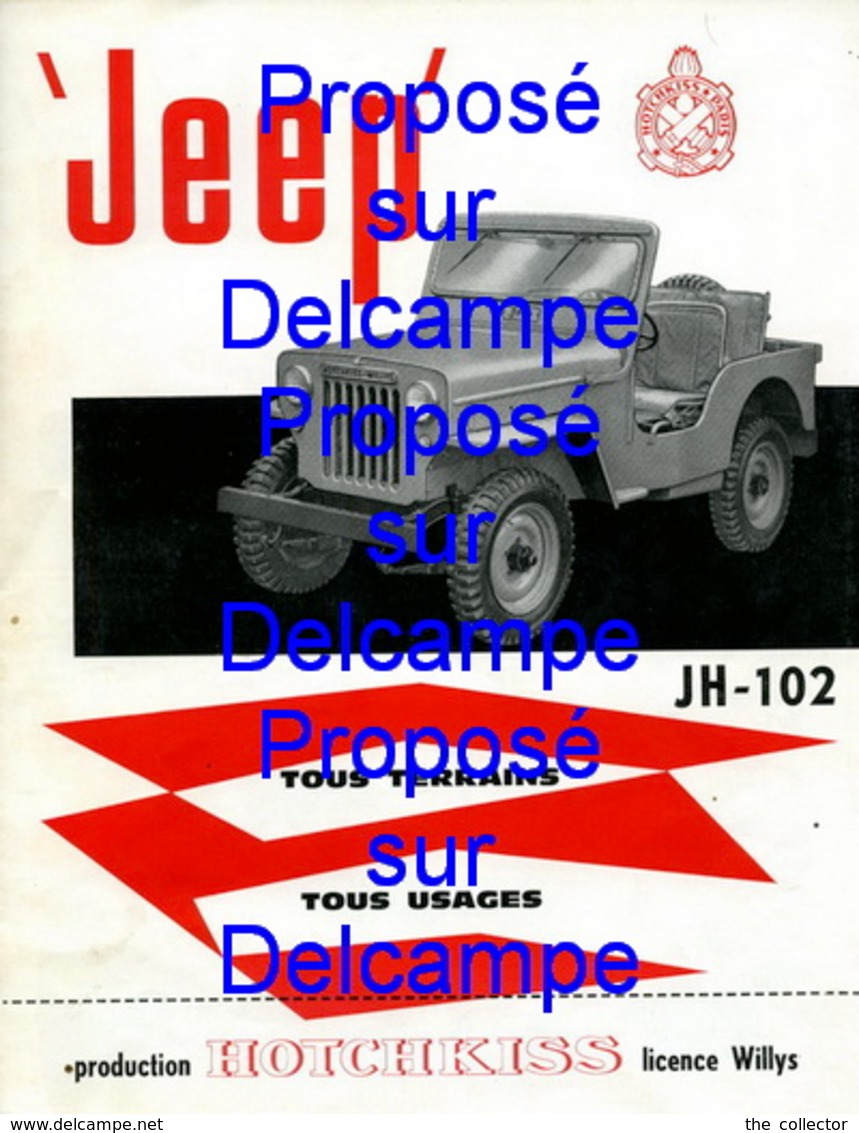 Piece Sur Le Theme De Feullet Automobile Publicitaire Et Technique En 4 Pages - Jeep - JH-102 - Publicités