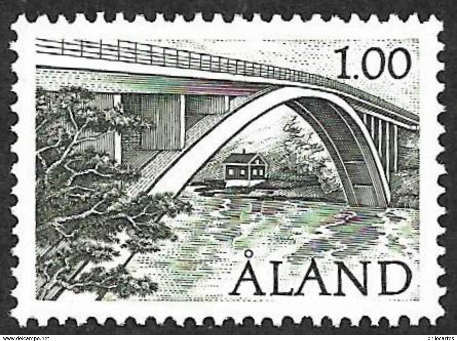 ALAND  1987   - YT  24 -  Pont --  Oblitéré - Local Post Stamps