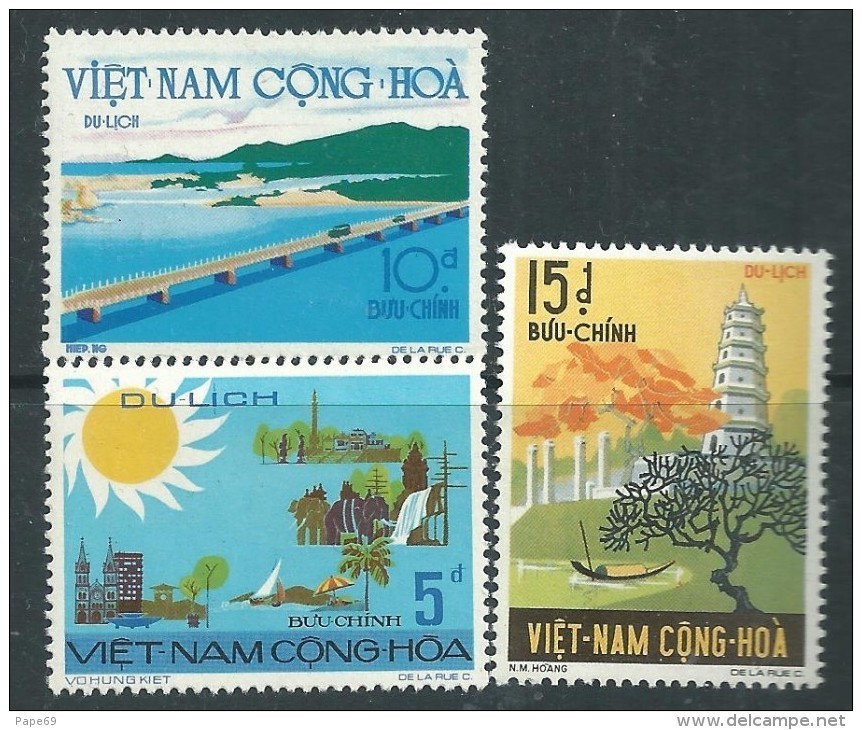 Vietnam Du Sud N° 492 / 94 XX Tourisme, Les 3 Valeurs Sans Charnière  TB - Viêt-Nam