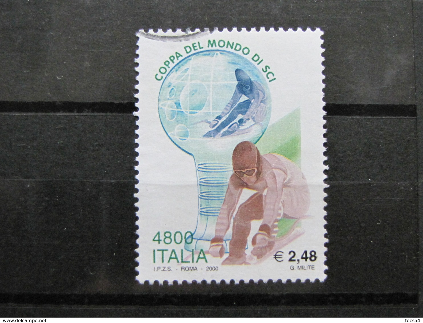 *ITALIA* USATI 2000 - COPPA DEL MONDO SCI - SASSONE 2456 - LUSSO/FIOR DI STAMPA - 1991-00: Used