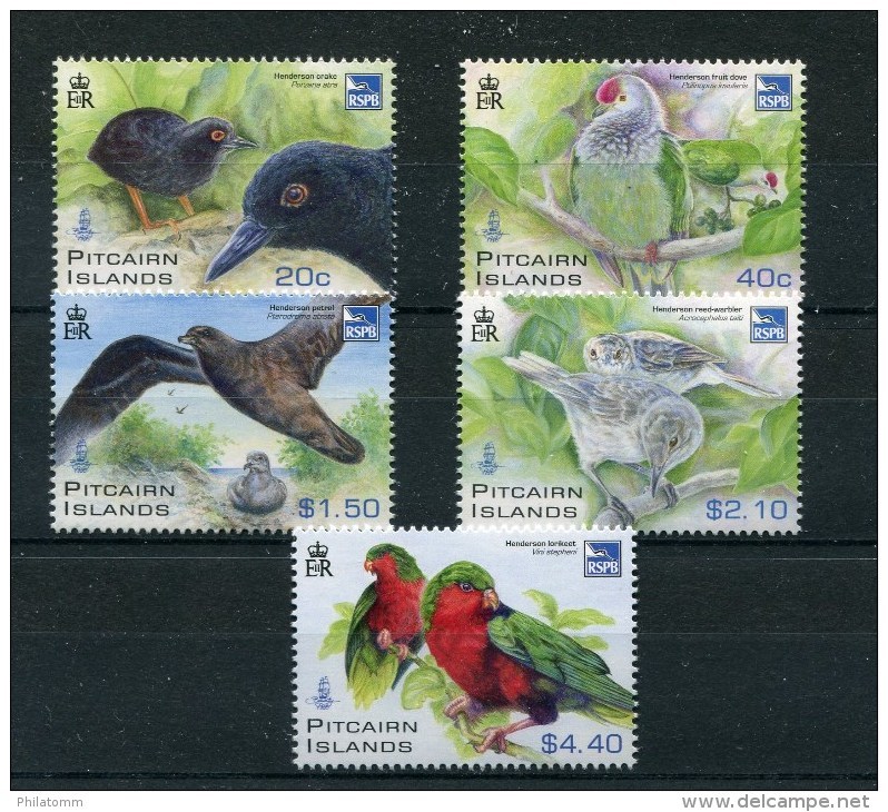 Pitcairn - Mi.Nr. 831 / 835 - "Vögel Der Henderson-Insel" ** / MNH (aus Dem Jahr 2011) - Pitcairninsel