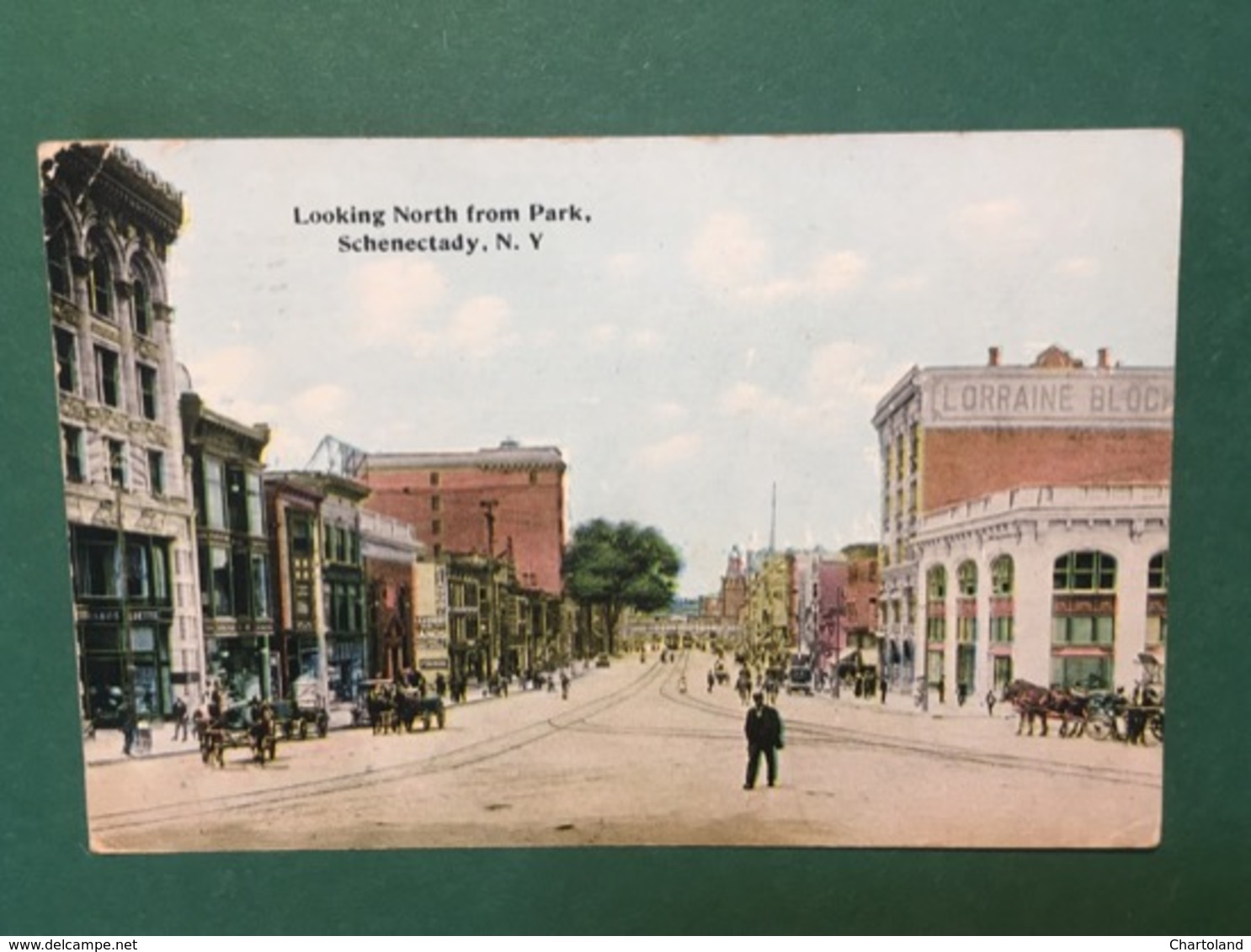 Cartolina Looking North From Park - Schenectady - N.Y. - 1913 - Non Classificati