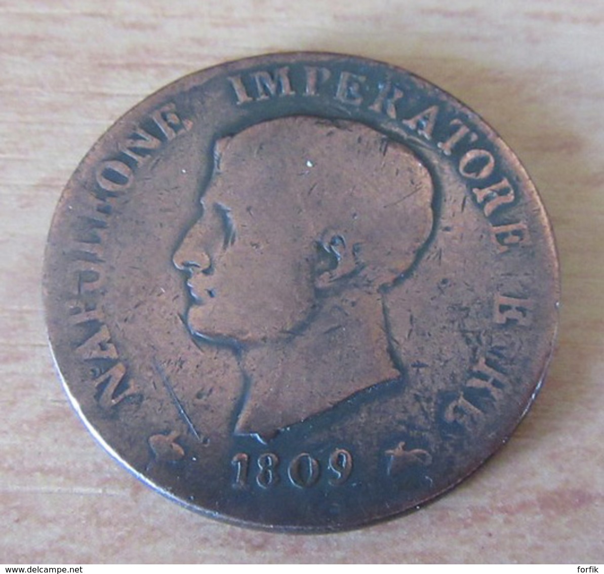 Monnaie 1 Soldo Napoléon (Napoleone Imperatore E Re) 1809 M - Napoléonniennes