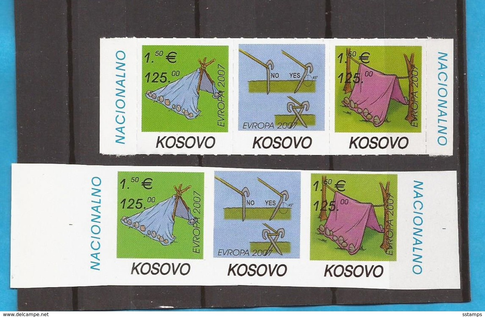 2007  SCOUTS  PFADFINDER    EUROPA CEPT  KOSOVO  SPETIAL OFFER LUX  PERFORATE-RR IMPERFORATE RRR MNH - Kosovo