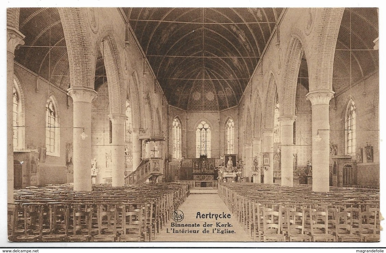 CPA PK  AERTRYCKE   BINNENSTE DER KERK  L'INTERIEUR DE L'EGLISE - Andere & Zonder Classificatie