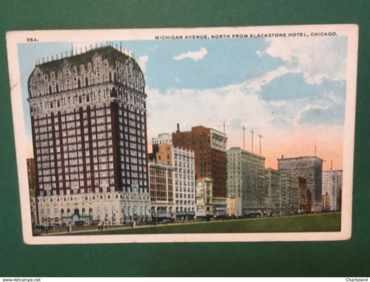 Cartolina Michigan Avenue - North From Blackstone Hotel - Chicago - 1920 - Non Classificati