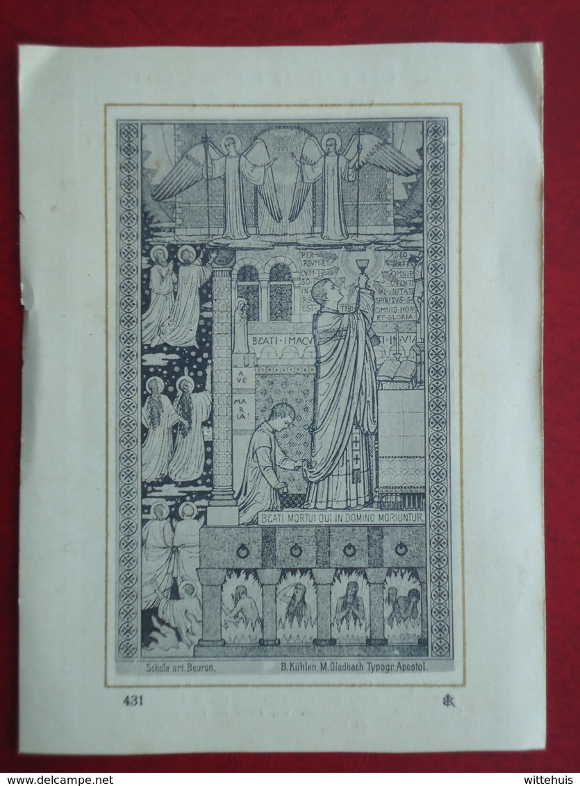 Eerweerden Heer Hendrik De Queker Geboren Te Leysele 1875 En  Overleden  Te Thielt 1919  (2scans) - Religion & Esotérisme