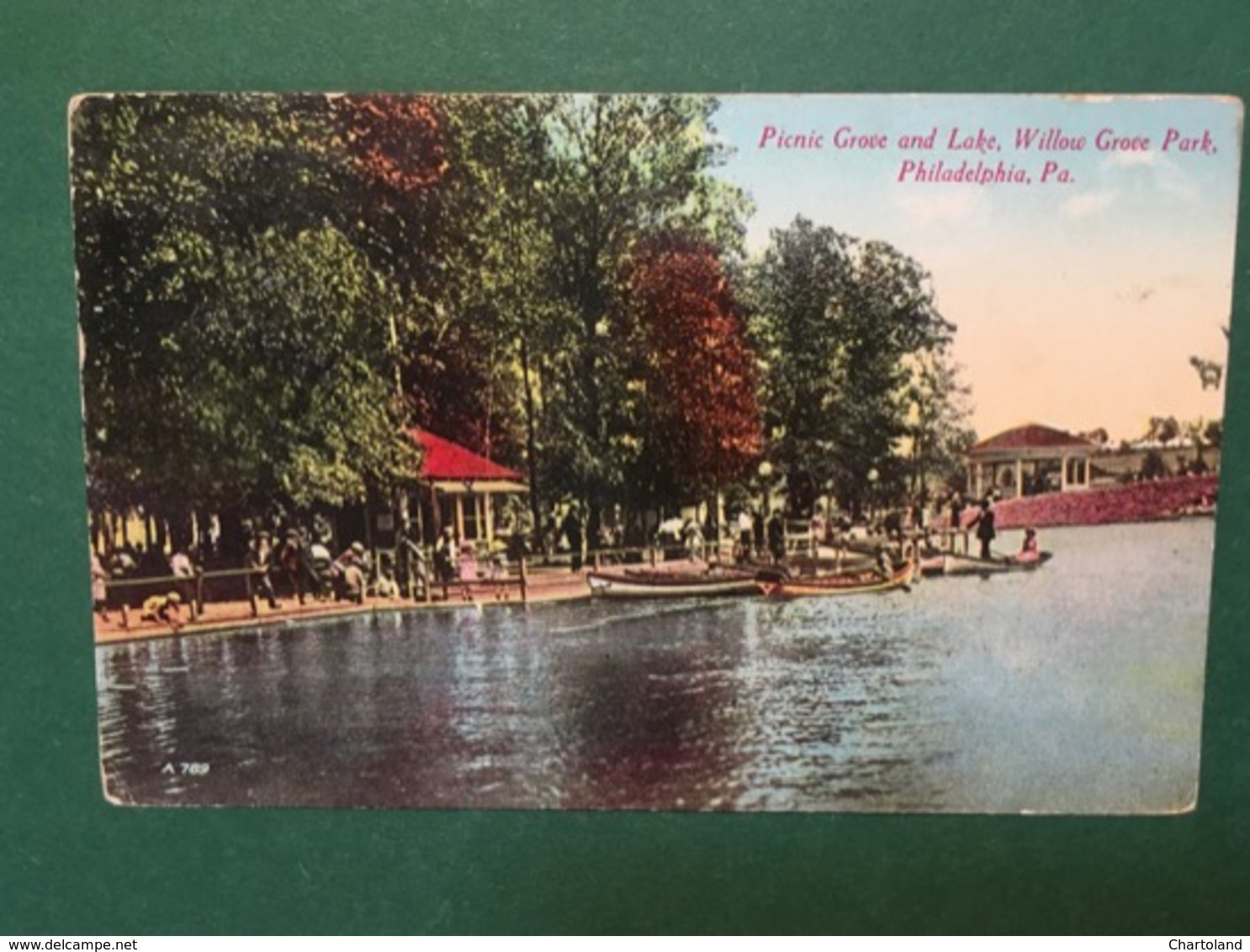 Cartolina Picnic Grove And Lake - Willow Grove Park - Philadelphia - 1912 - Non Classificati