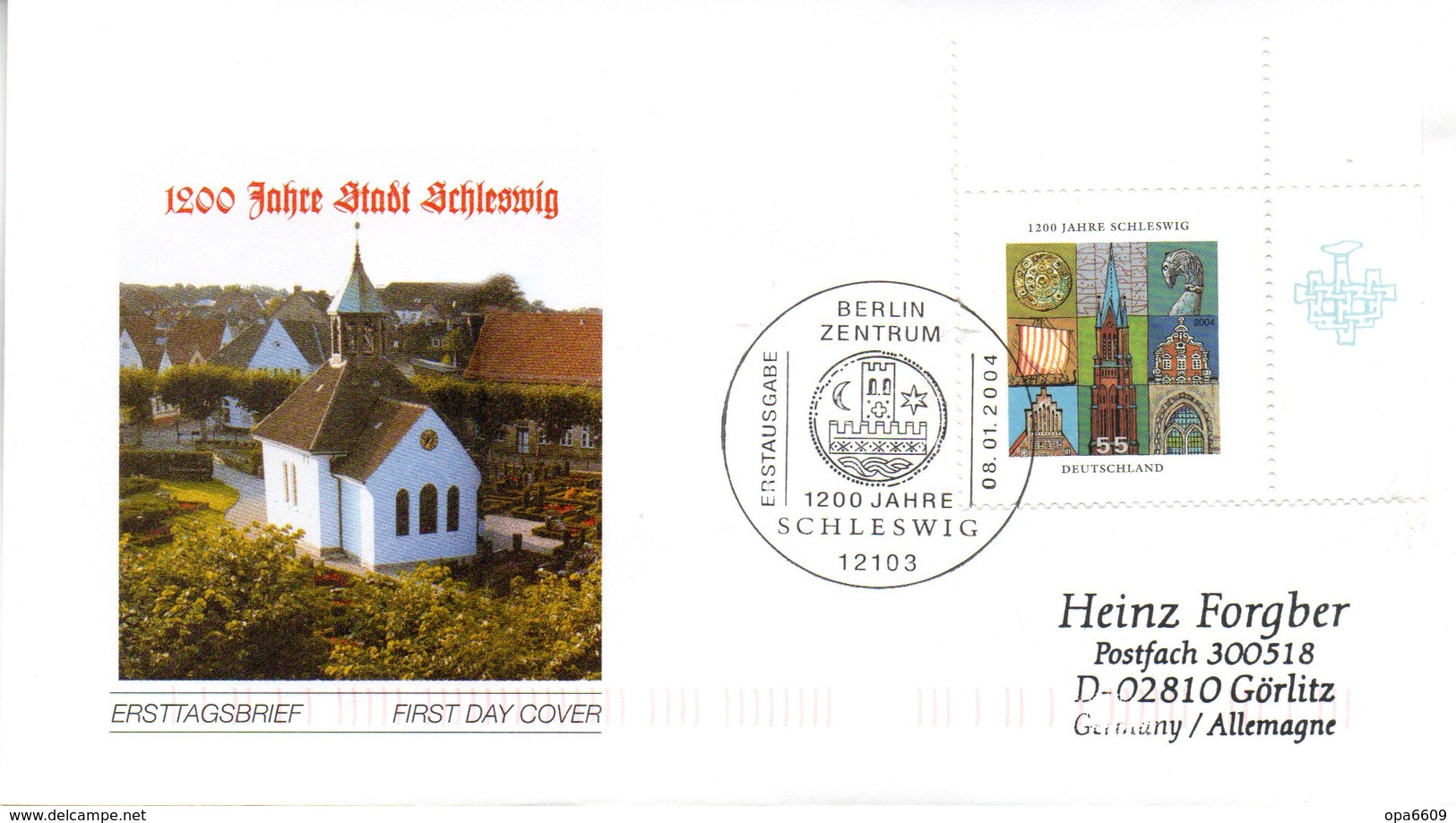 BRD Schmuck-FDC  "1200 Jahre Schleswig", Mi. 2377 ESSt 8.1.2004 BERLIN ZENTRUM - Sonstige & Ohne Zuordnung