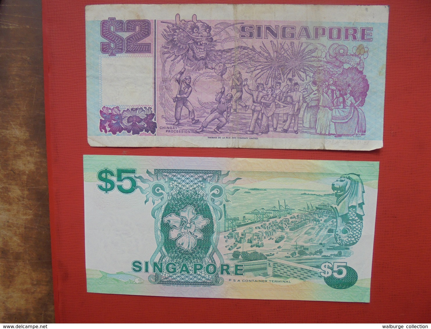 LOT 2 BILLETS "SINGAPOURE" NEUFS Et/ou CIRCULER - Kilowaar - Bankbiljetten