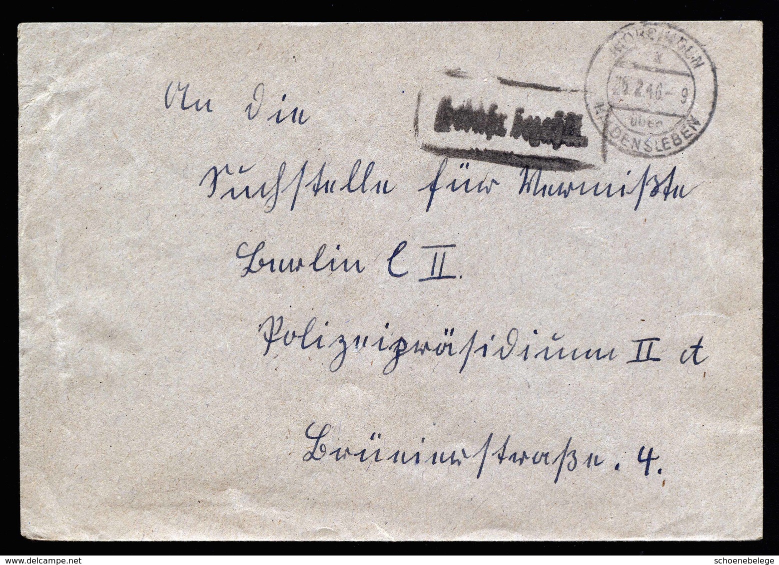 A5914) SBZ Brief Barfrankatur Hörsingen 25.02.46 N. Berlin - Sonstige & Ohne Zuordnung