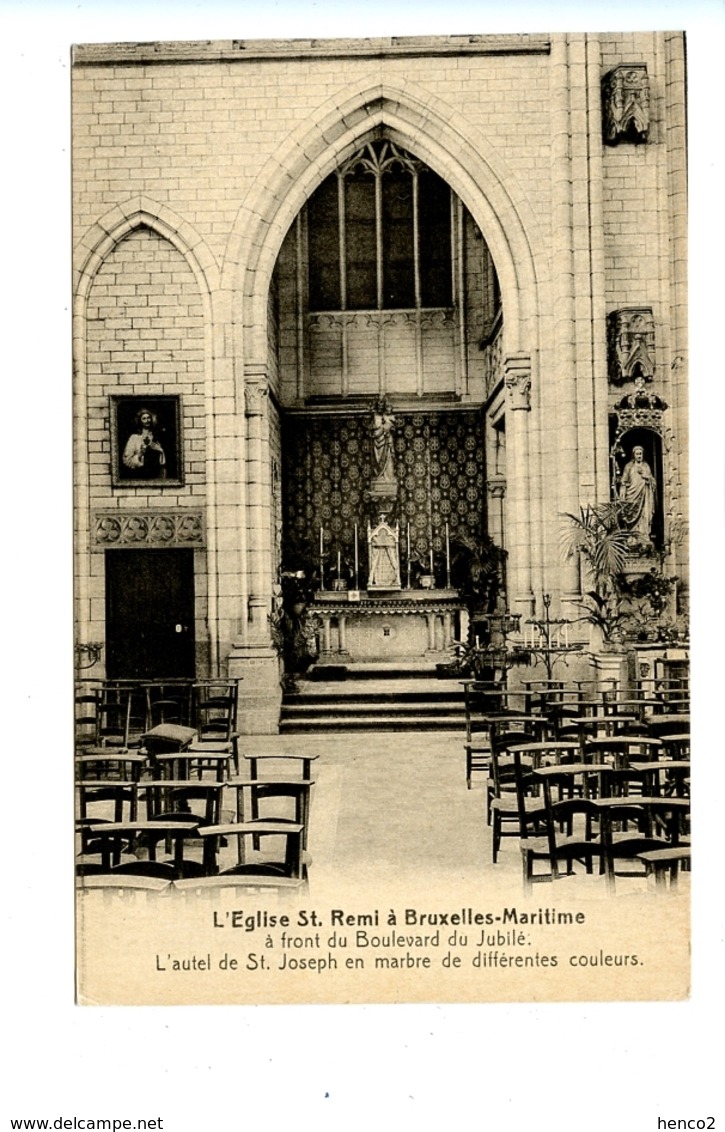 L'Eglise St. Remi à Bruxelles-Maritime à Front Du Boulevard Du Jubilé - L'autel De St. Joseph En Marbre - Maritime
