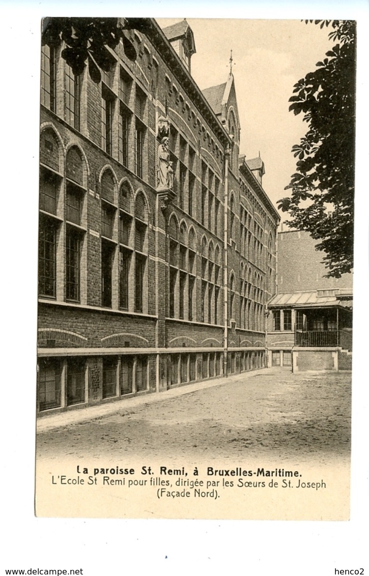 La Paroisse St. Remi à Bruxelles-Maritime - L'Ecole St Remi Pour Filles (façade Nord) - Transport (sea) - Harbour