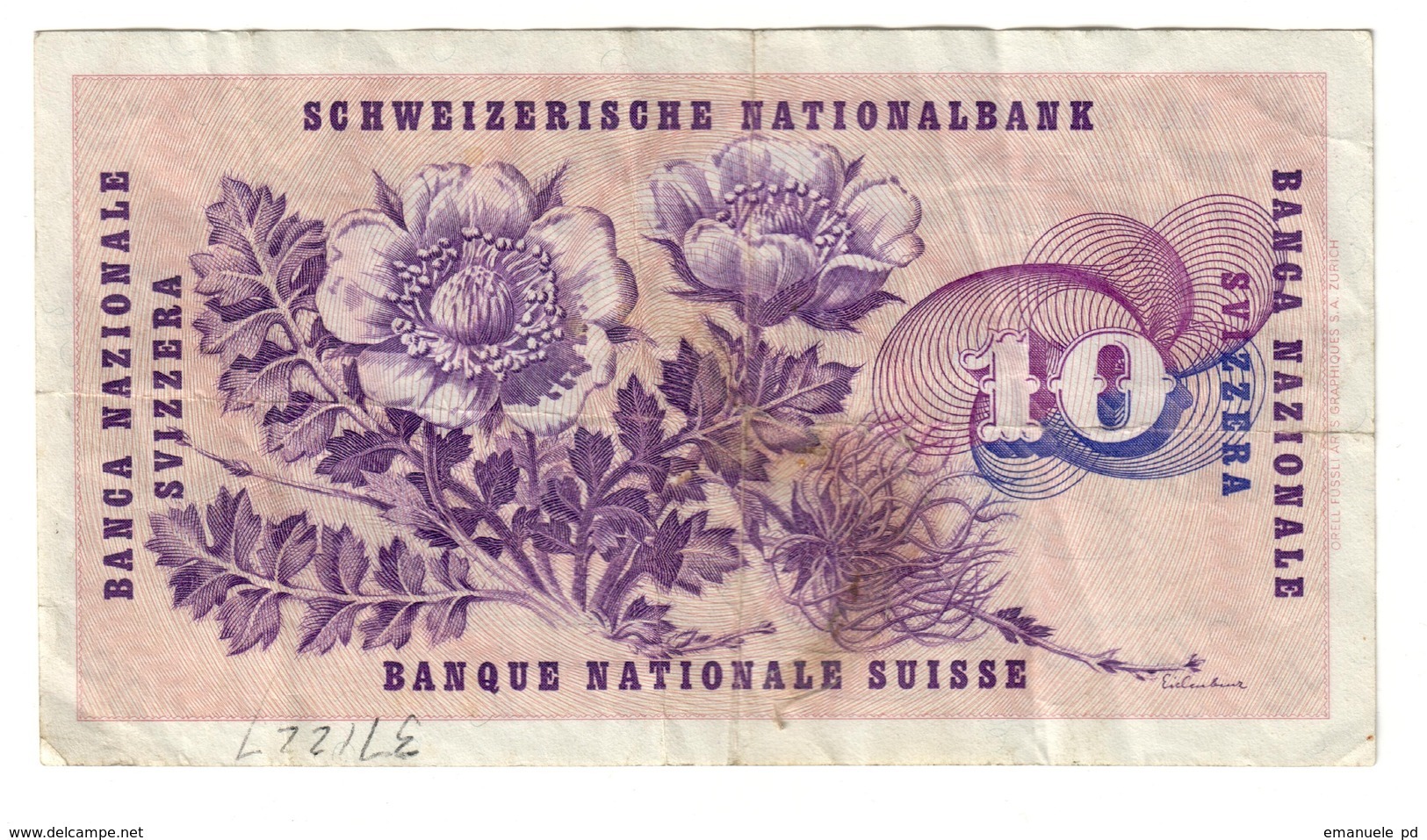 Switzerland 10 Francs 07/02/1974 - Suiza