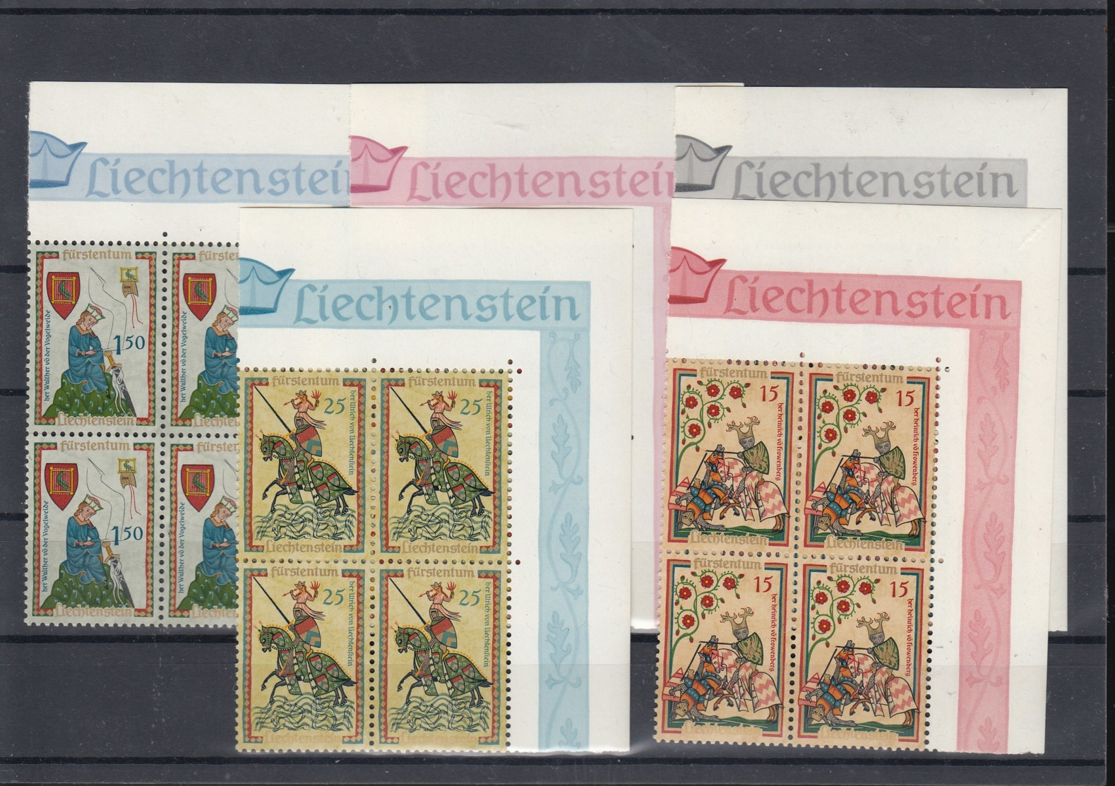 Liechtenstein Michel Cat.No. Mnh/** 406/410 Bloc Of Four - Neufs