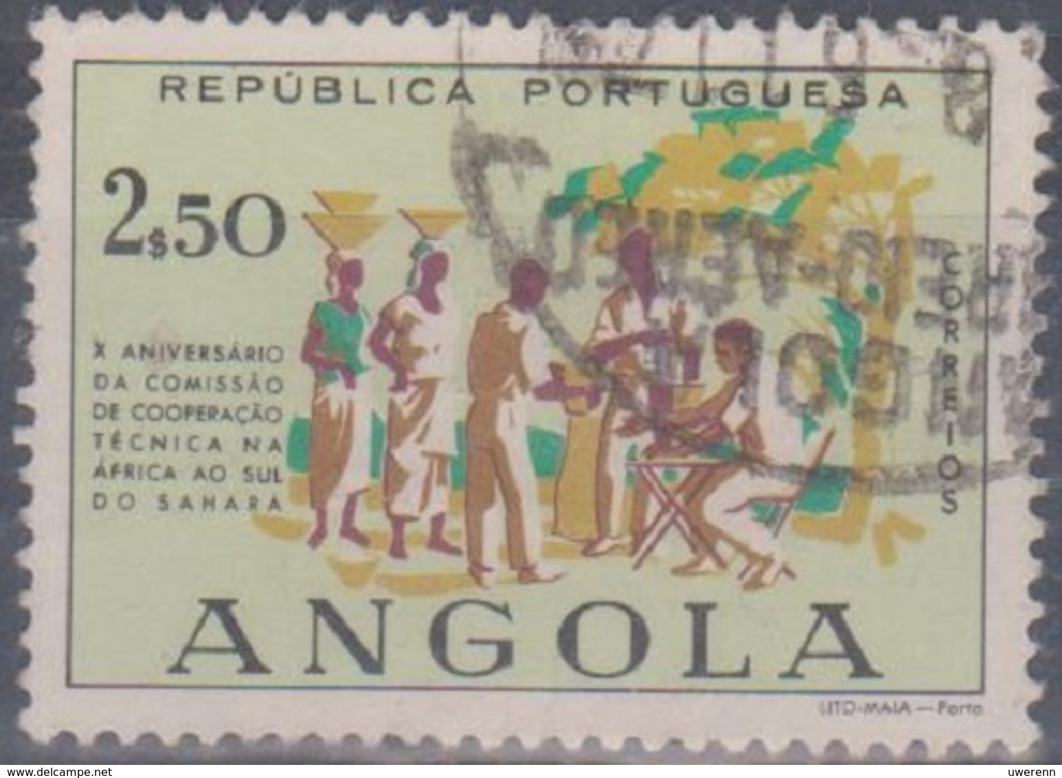 Angola 1960 10 Jahre C.C.T.A.. Mi 424 2,50 A, Gestempelt - Angola