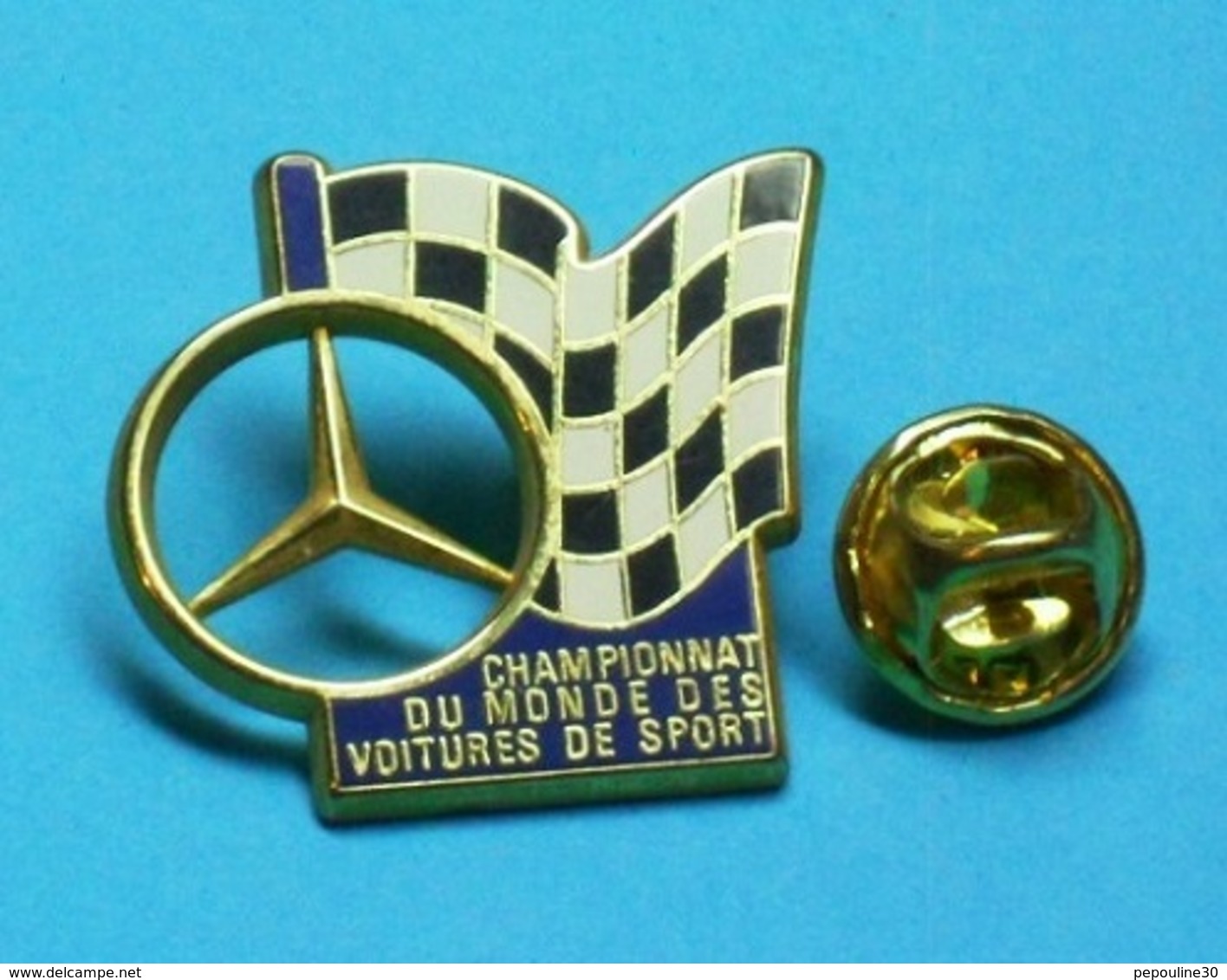 1 PIN'S //   ** MERCEDES / CHAMPIONNAT DU MONDE DES VOITURES DE SPORT ** . (Arthus Bertrand Paris) - Mercedes