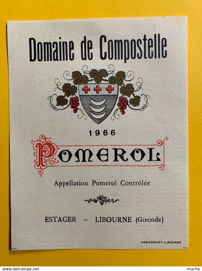 9847 - Domaine De Compostelle 1966 Pomerol - Bordeaux