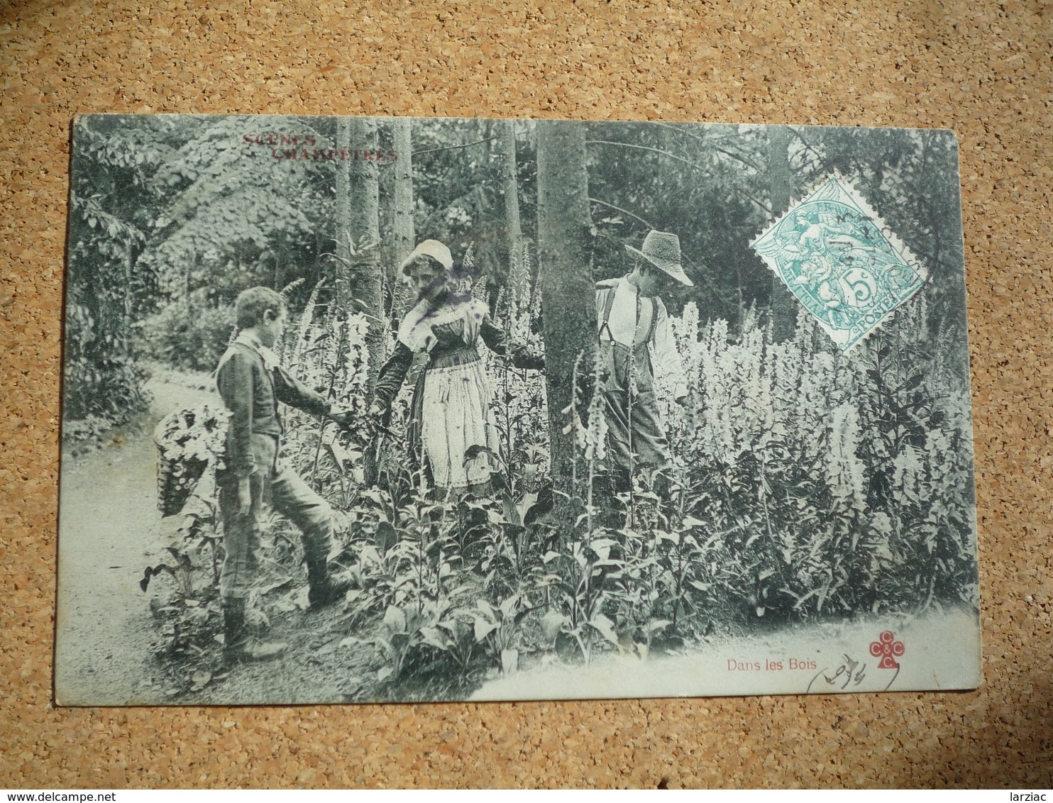 Carte Postale Ancienne Scènes Champêtres Dans Les Bois Groupe D'enfants - Scènes & Paysages
