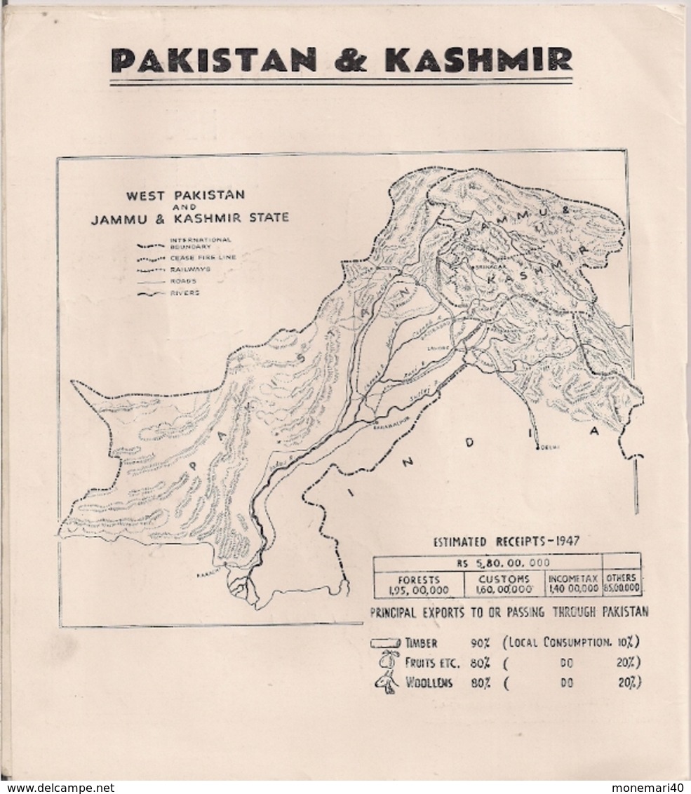 KASHMIR IN MAPS -  PAKISTAN & KASHMIR - JAMMU & KASHMIR STATE - POONCH JAGIR - CARTES DIVERSES - Cultural