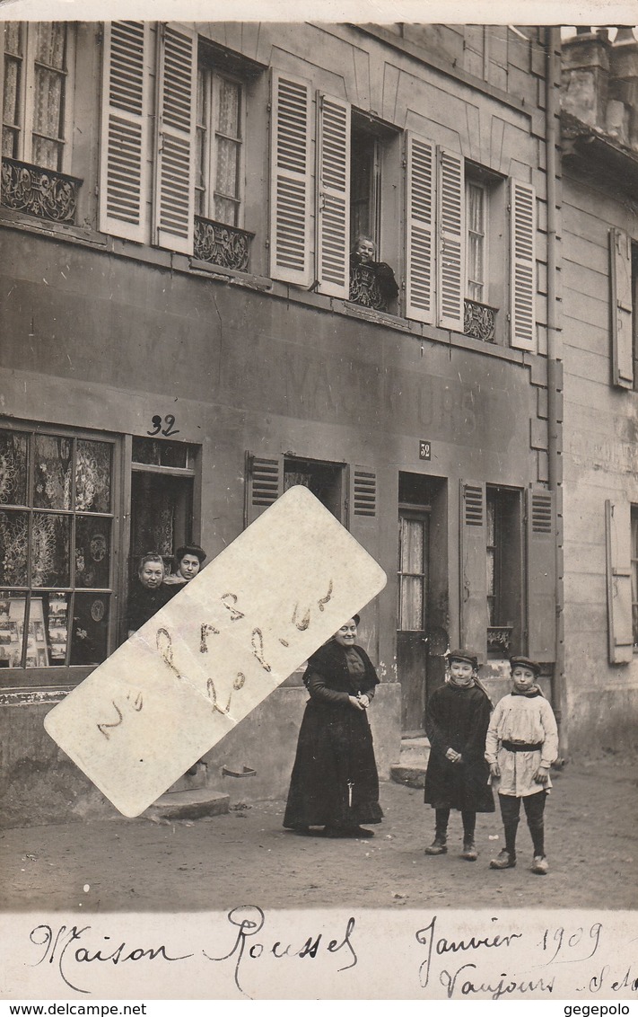 VAUJOURS - Maison ROUSSEL En Janvier 1909    ( Carte Photo ) - Other & Unclassified