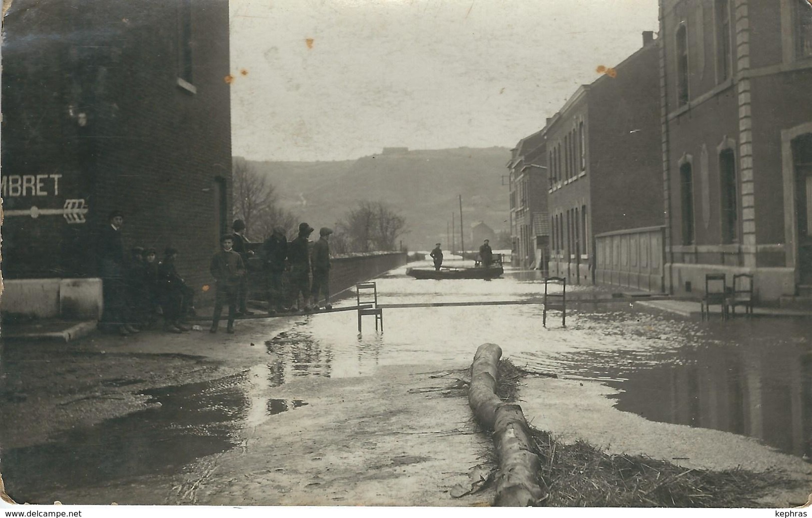 AMAY : Inondations- CARTE PHOTO - RARE VARIANTE - Cachet De La Poste 1920 - Amay