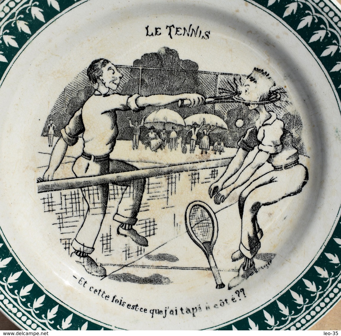 Ancienne Assiette Illustrée St Amand – Le Tennis - Saint Amand (FRA)