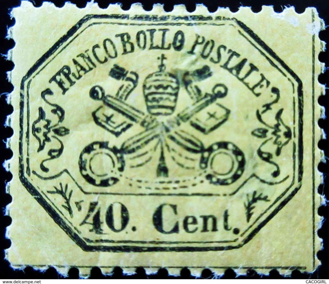 Vatican Franco Bollo Postal 40 Cent Trace Charnière - Altri & Non Classificati