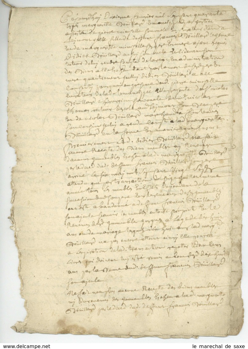 LAIMONT (Meuse) 1743 Bouillard Document 6 Pp. - Manuskripte
