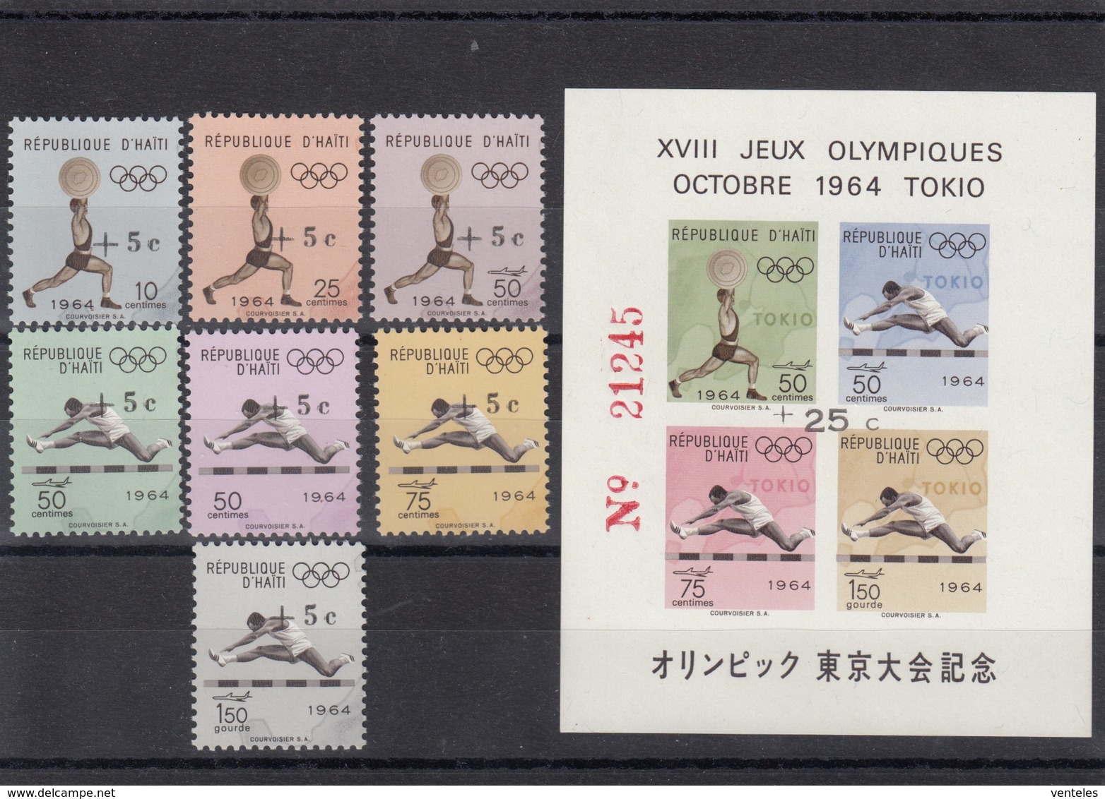 Haiti 22.04.1965 Mi # 805-11 A II  Bl 30 A II Tokyo Summer Olympics 1964 MNH OG - Verano 1964: Tokio