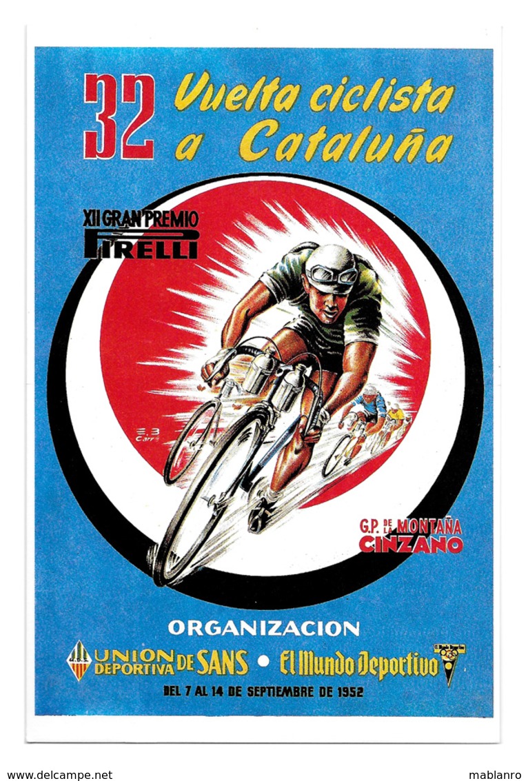 CARTE CYCLISME VOLTA CATALUÑA 1952 - Cyclisme