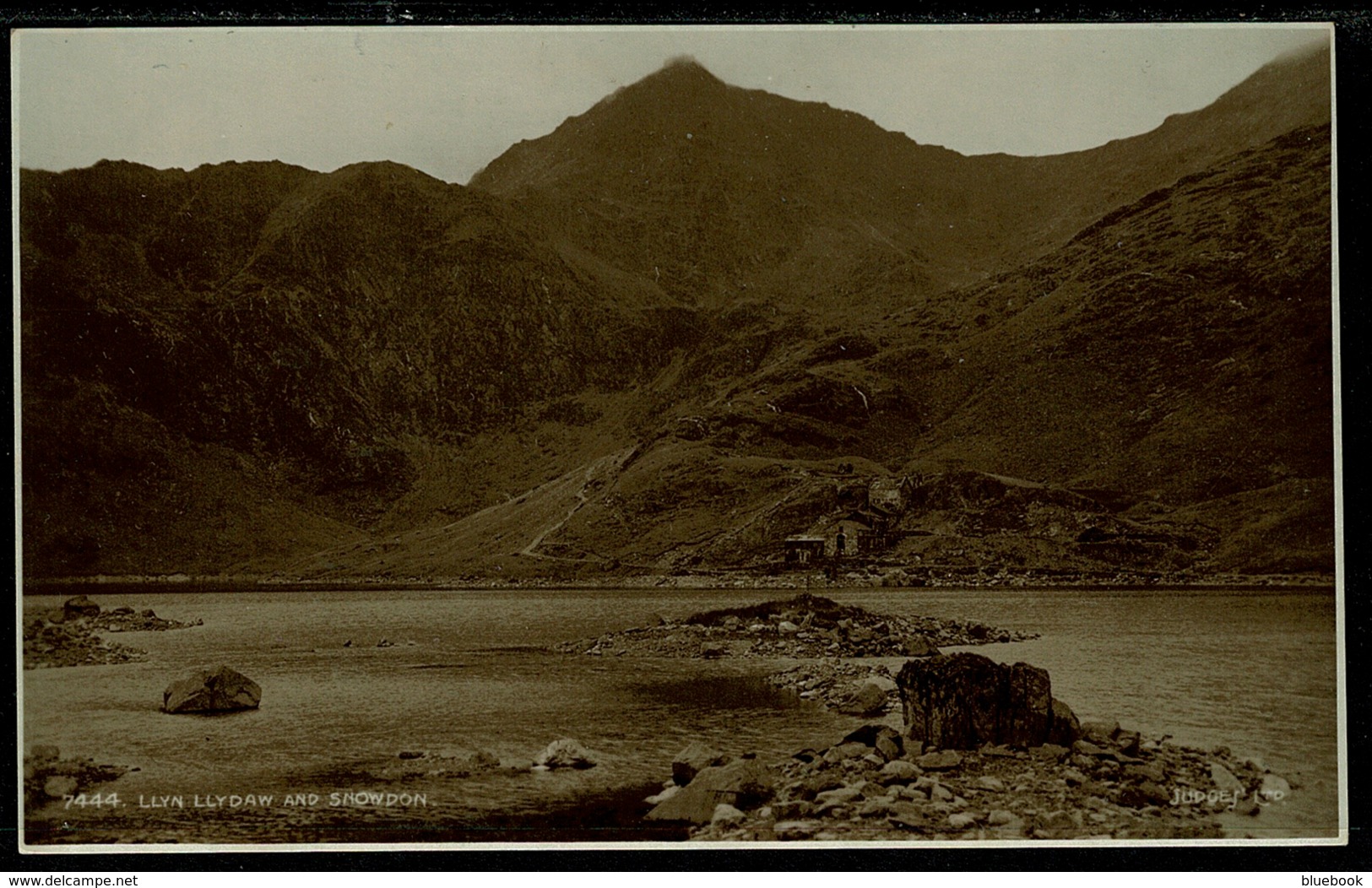 Ref 1271 - Judges Real Photo Postcard - Llyn Llydaw And Snowdon - Caernarvonshire Wales - Caernarvonshire