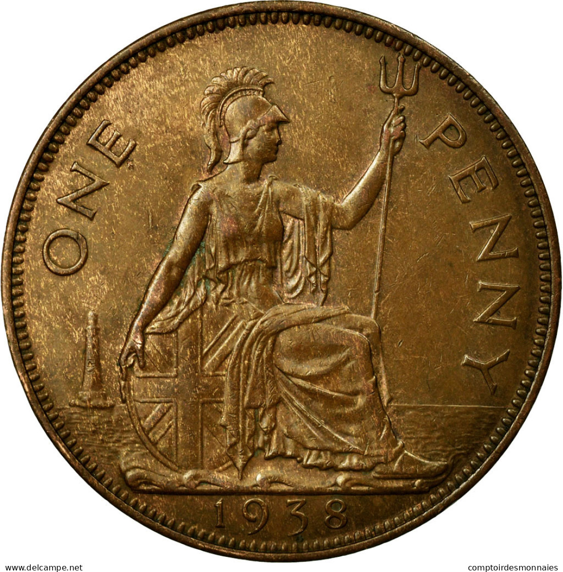 Monnaie, Grande-Bretagne, George VI, Penny, 1938, SUP, Bronze, KM:845 - D. 1 Penny