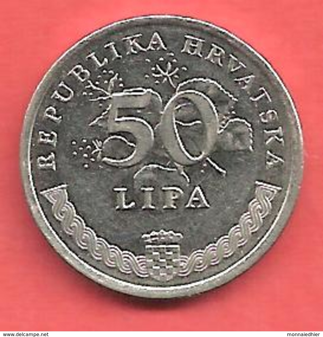 50 Lipa , CROATIE , Acier Plaqué Nickel , 1997 , N° KM # 8 - Croacia