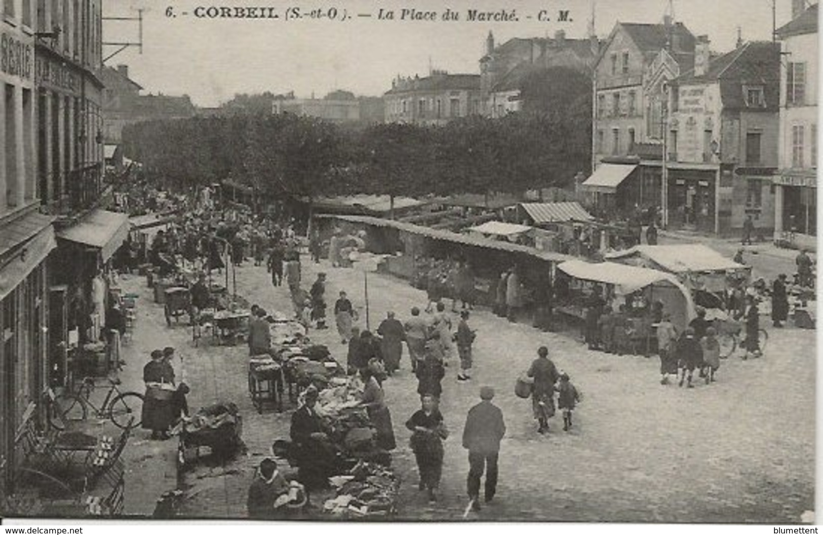 CPA 6 - Marché Fripes Place Du Marché CORBEIL 91 - Corbeil Essonnes