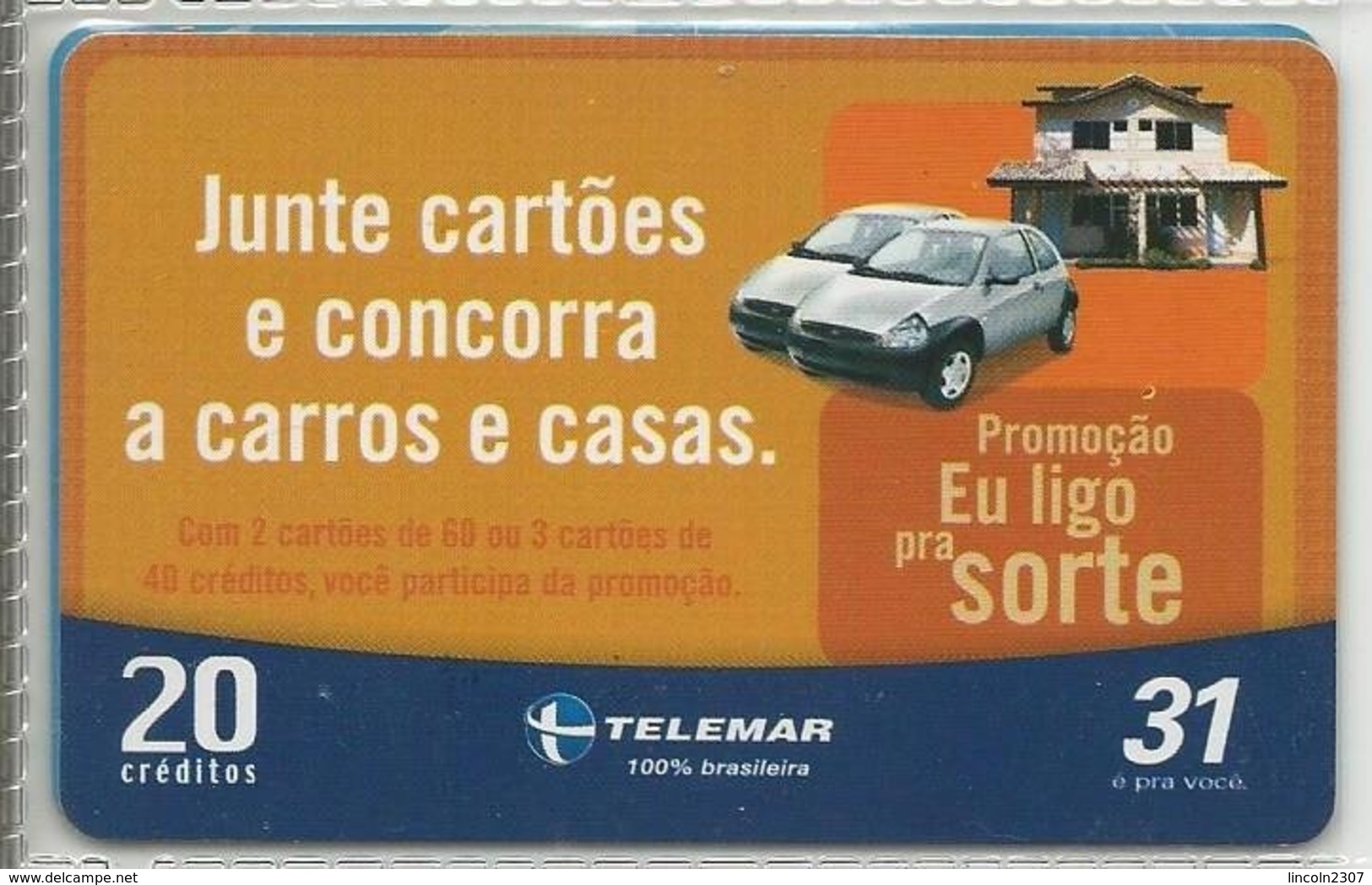 LSJP BRAZIL PHONECARD CONCORRA HOUSES AND CARS TELEMAR - Brasilien