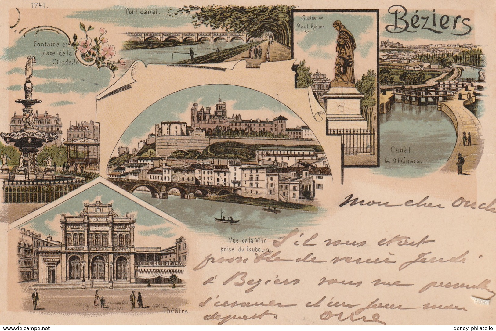 34/ Béziers - Carte Précurseur Multi Vues Datée De 1898 - Beziers