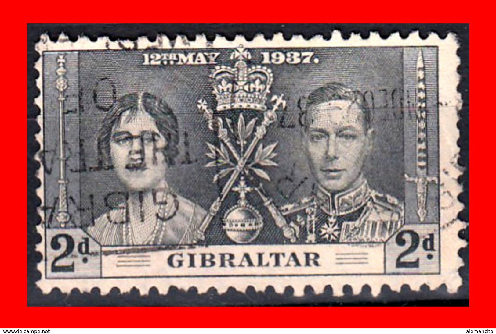 GIBRALTAR  SELLO 1937 KING GEORGE VI CORONATION - Gibraltar