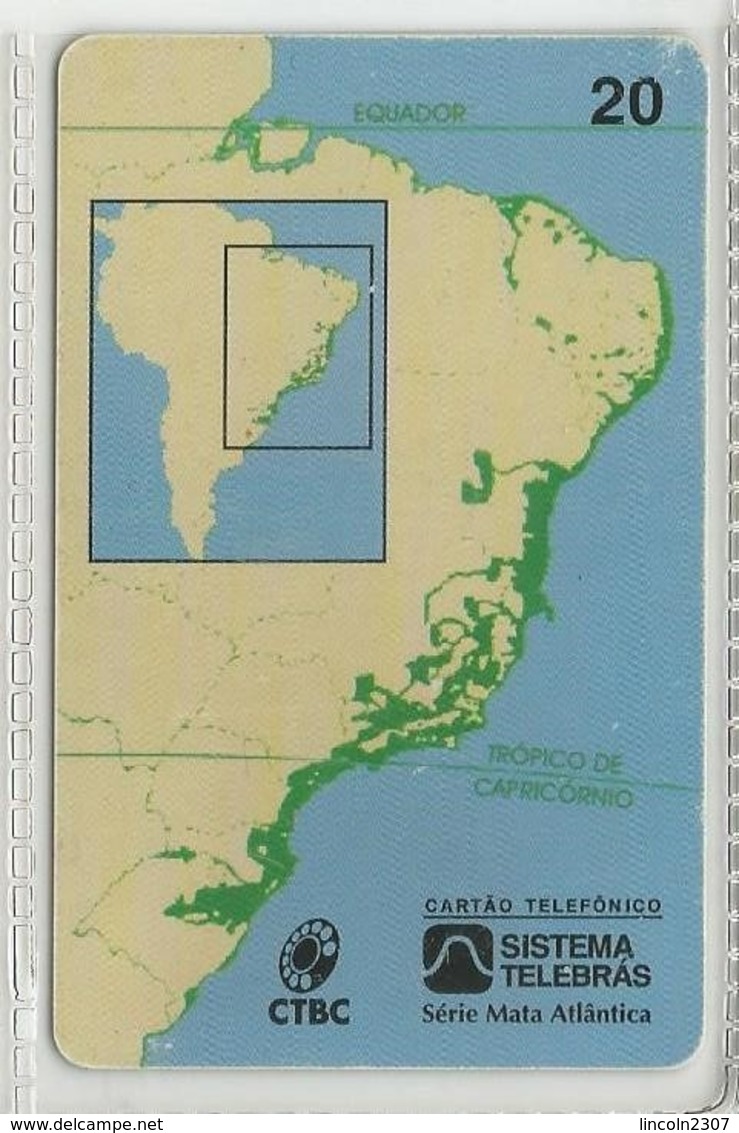 LSJP BRAZIL PHONECARD RESERVE BIOSPHERE MAP TELEBRAS - Brasilien