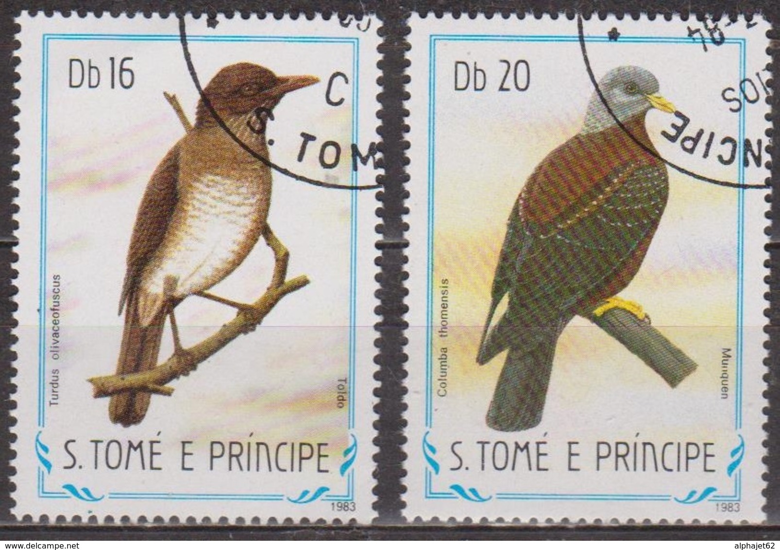 Faune, Oiseaux - SAINT THOMAS - SAO TOME - Turdus, Pigeon -N° 787-790 - 1983 - Sao Tome Et Principe