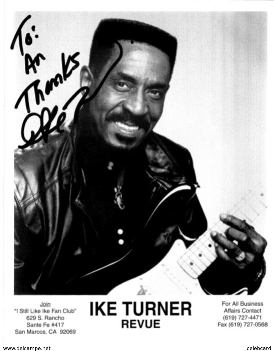 IKE TURNER  AUTOGRAPHE / AUTOGRAMM  Photo 20/25 Cm - Autres & Non Classés