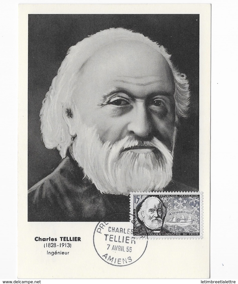 Carte Maximum "Charles Tellier" 1956 - 1950-1959