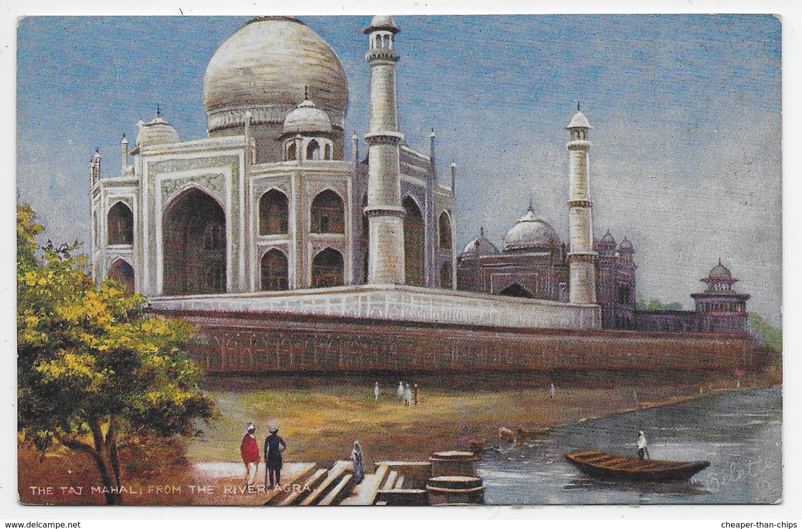 The Taj Mahal From The River, Agra - Tuck Oilette 7237 - India