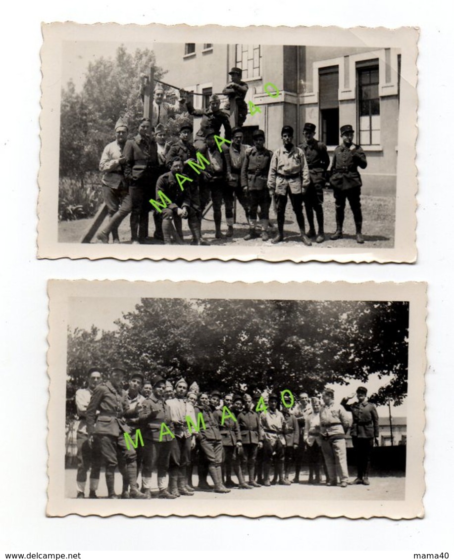 2 PHOTOS DE 1939 - MILITARIA - 69 - VILLEURBANNE - MILITAIRES DE  LA 13 ET 18 SIM DANS CASERNE - INFIRMIERS - Guerre, Militaire